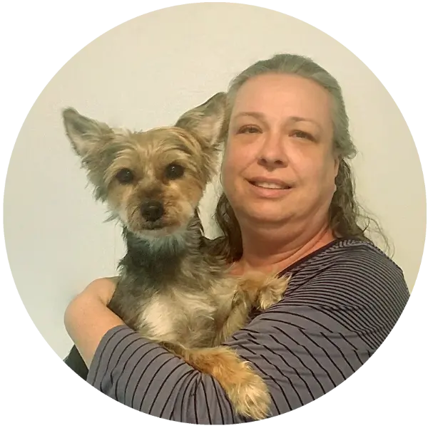 Marley dog and her mom