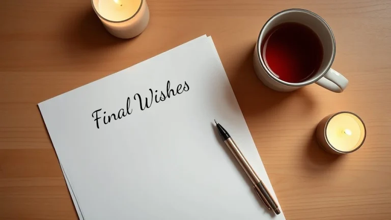 final wishes paper on a desk
