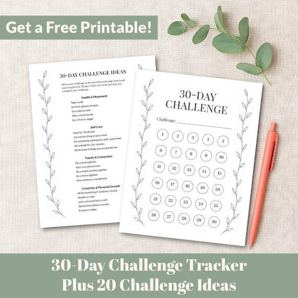 Free Create Your Own 30-Day Challenge home page