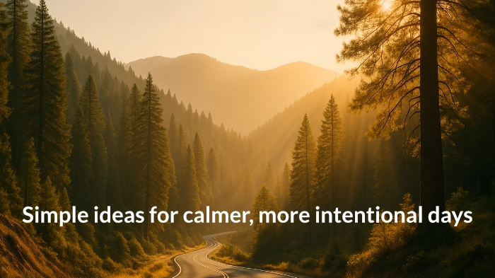 Simple ideas for calmer, more intentional days