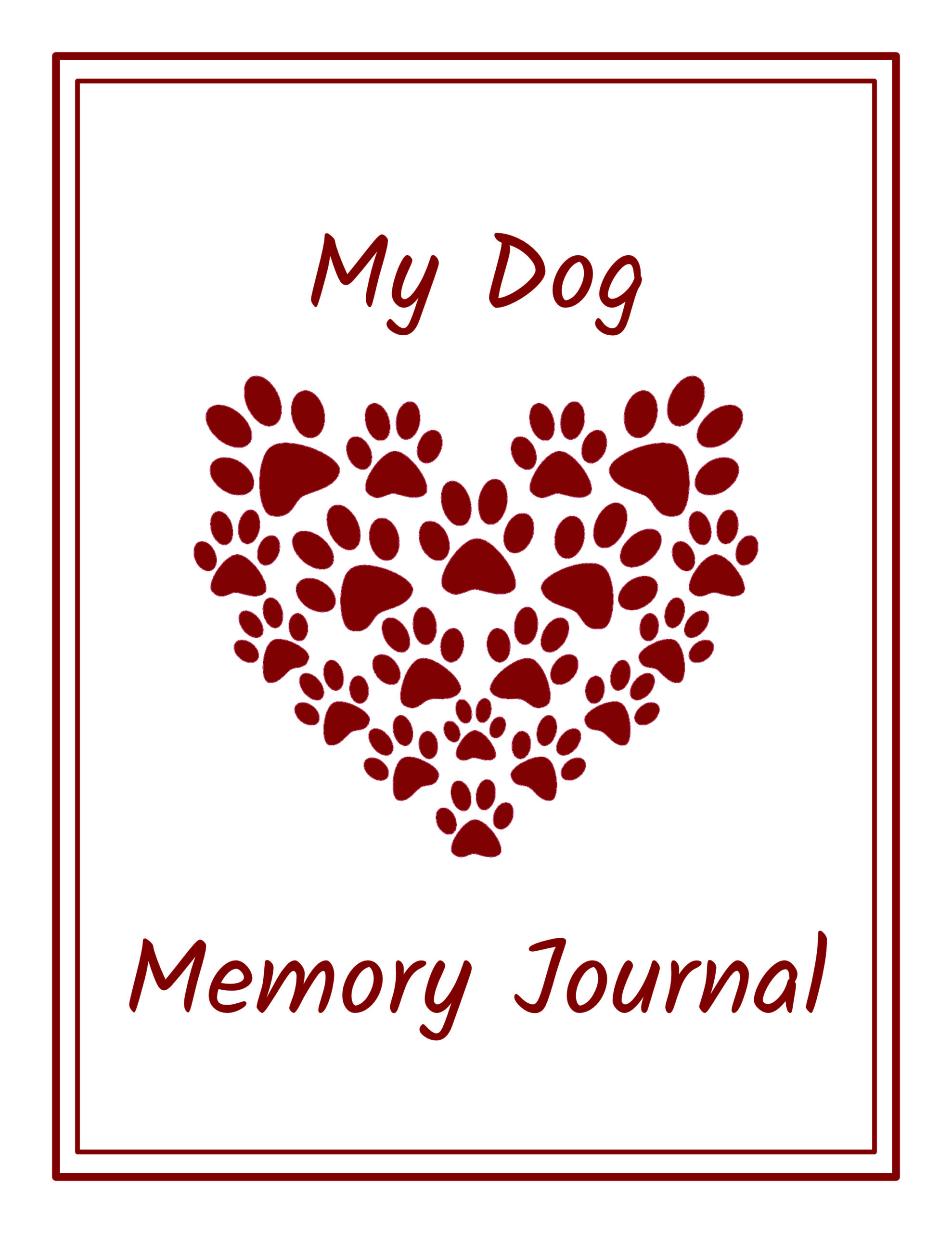 My Dog Memory Journal printable