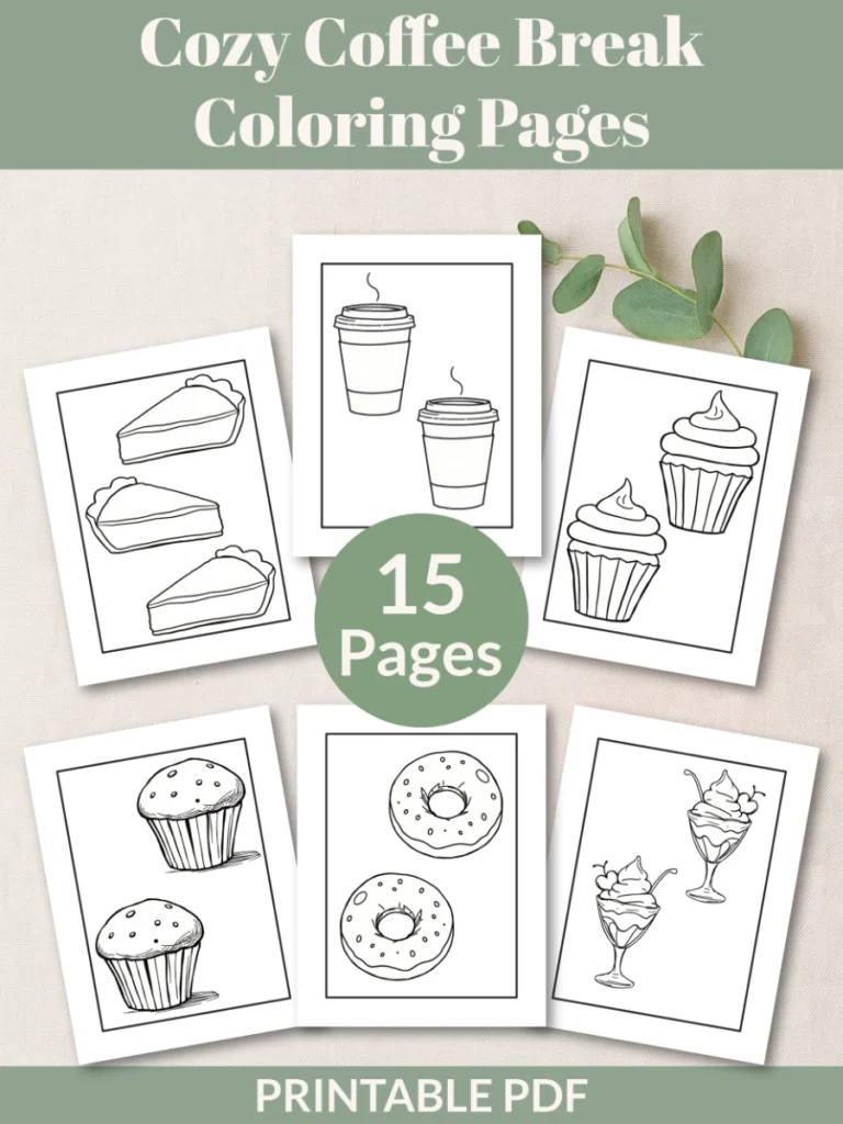 Cozy Coffee Break coloring pages